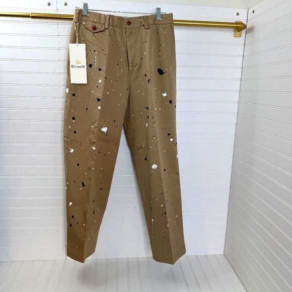 NEW D.C. White Painted West Point Officer Pant Designer Size 44 READ - Picture 1 of 10